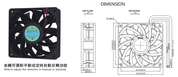 台灣小猪视频APP安卓官方下载SJ1238LE6-AEC軸流風機